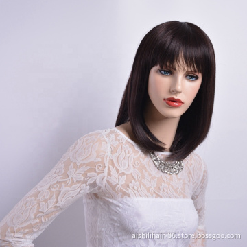 Wholesale Cheap Short Straight Bob Wigs For Black Women Synthetic Black Bob Wigs Heat Resistant Fiber